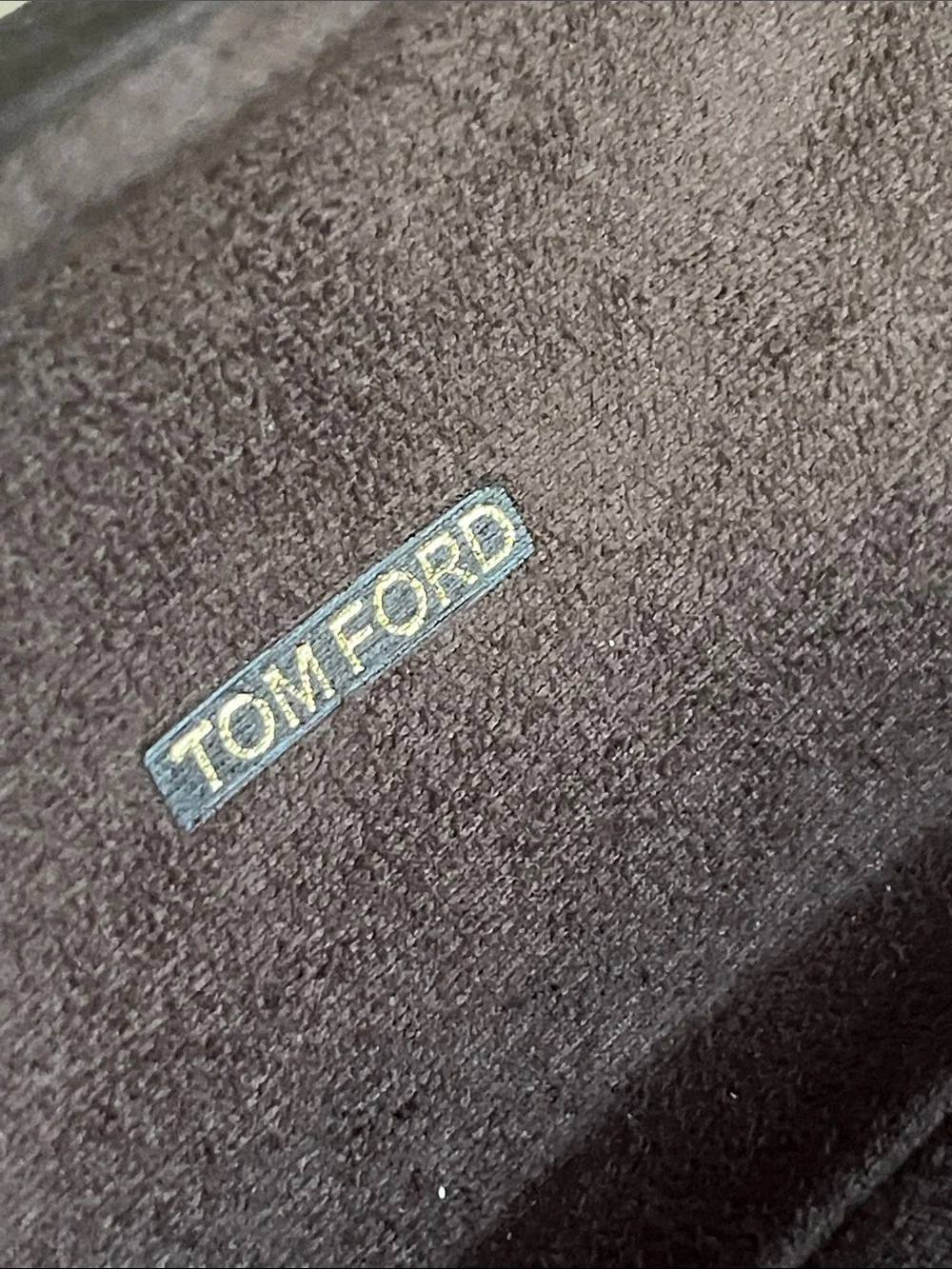 Tom Ford Brown Suede Sunglasses Case great cond, w/ cleaning cloth